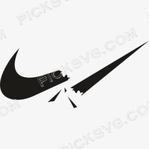 Nike Symbol Broken Svg