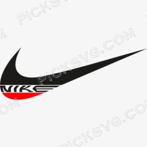 Nike with Symbol Cut Svg