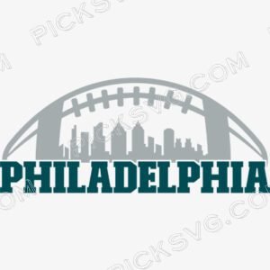 Philadelphia Football City Skyline Svg