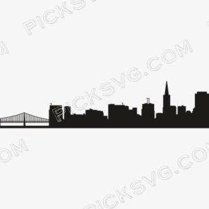 San Francisco City Skyline Svg