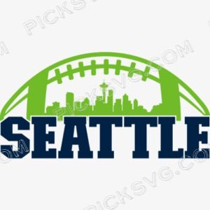 Seattle Football City Skyline Svg