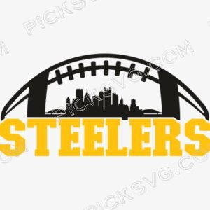 Steelers Football City Skyline Svg
