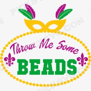 Throw Me Some Beads Svg