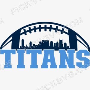 Titans Football City Skyline Svg