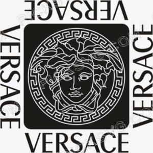 Versace Woman with Letter Black Svg