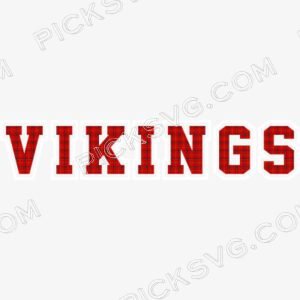 Vikings Buffalo Plaid Logo