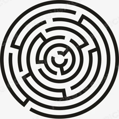 Circle Maze Svg - Miscellaneous SVG