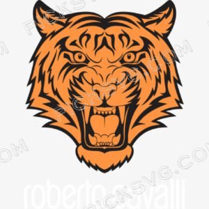 Roberto Cavalli Tiger Head Svg