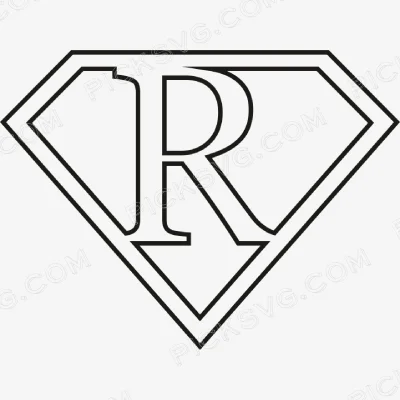 Superhero Themed Letters R Svg - Miscellaneous SVG