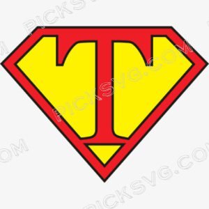 Superhero Themed English Letters T Svg