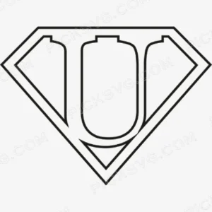 Superhero Themed Letters U Svg - Miscellaneous SVG