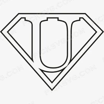 Superhero Themed Letters U Svg - Miscellaneous SVG
