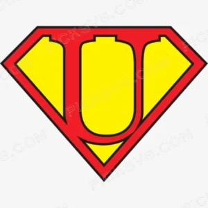 Superhero Logo Icon With Letters U Svg - Miscellaneous SVG