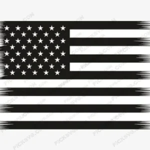 American Flag Black SVG - Patriotic And Flags
