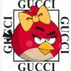 Angry Birds Red Gucci SVG - Cartoon Characters Svg