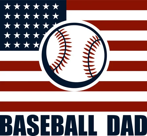 Baseball Dad Flag SVG - Sports Logos