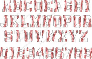 Baseball Font SVG - Sports Logos
