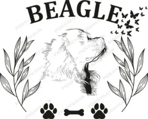 Beagle Dog SVG, DXF, EPS, PNG, Clipart, Silhouette and Cut files