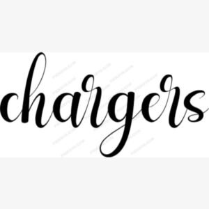 Chargers Mascot Hand Lettered SVG