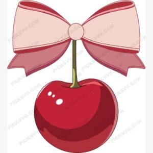 Cherry With Bow SVG