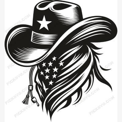 PickSVG Cowboy Portrait Man In Bandanna SVG Cowboy Portrait Man In Bandanna SVG