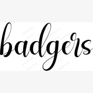 Badgers Mascot Hand Lettered SVG - Sports Logos