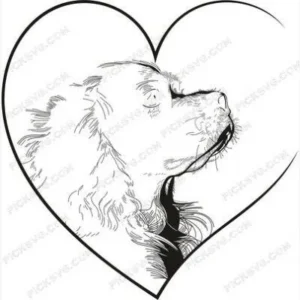 Beagle Dog Heart SVG - Animal Svg