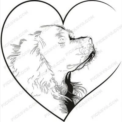 Beagle Dog Heart SVG - Animal Svg