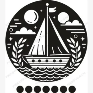 Boat Circle SVG - Miscellaneous SVG