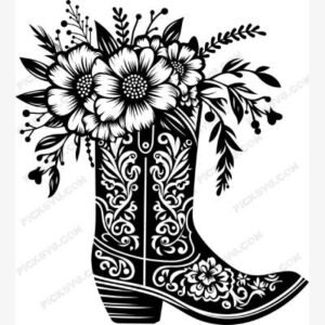 Boho Cowgirl Boot Comfort SVG