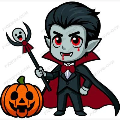 Cute Dracula Cartoon SVG - Cartoon Characters Svg