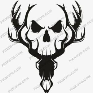 picksvg - Deer Skull Hunter Svg