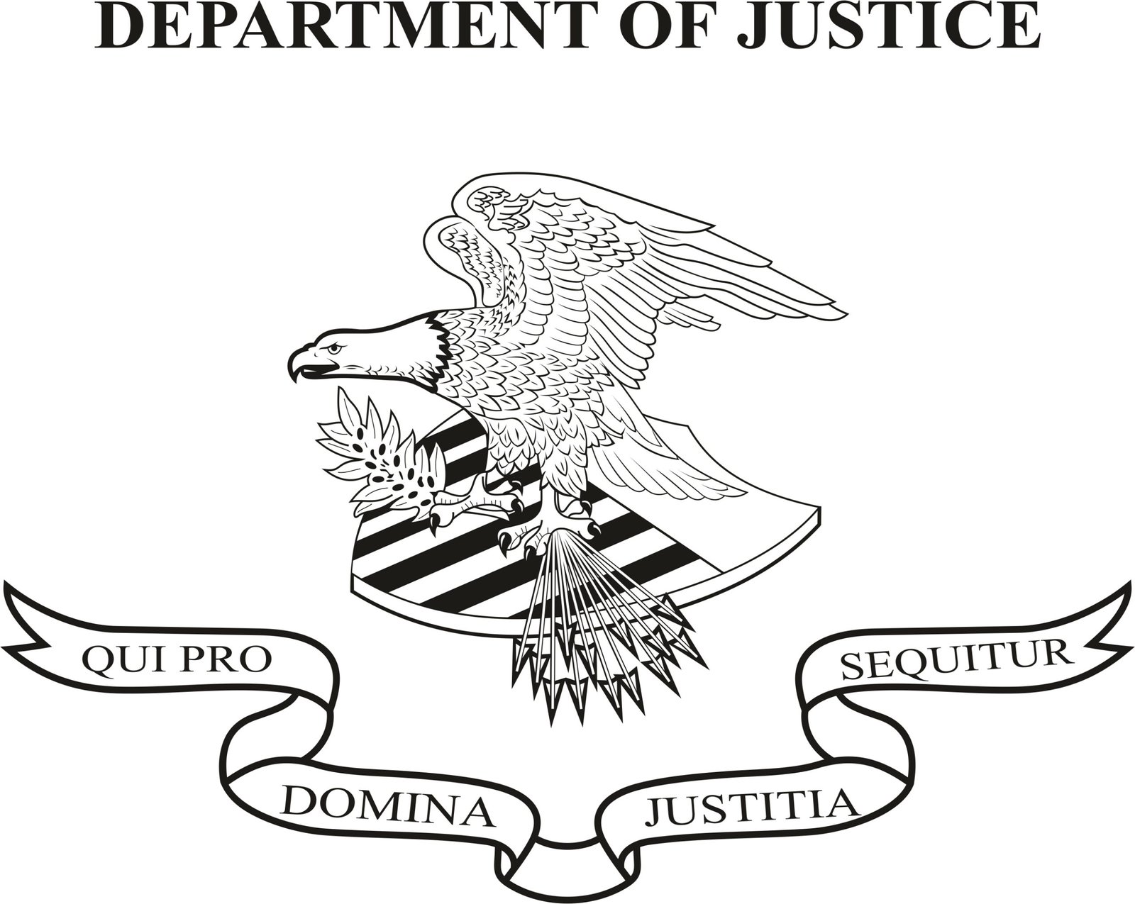 Department Of Justice Black Svg