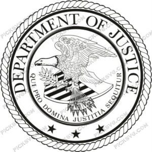 Department Of Justice Qui Pro Black SVG - Police And Army