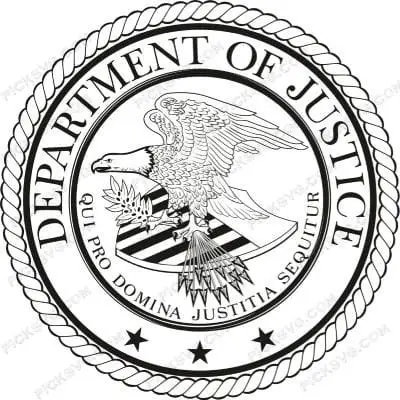 Department Of Justice Qui Pro Black SVG - Police And Army