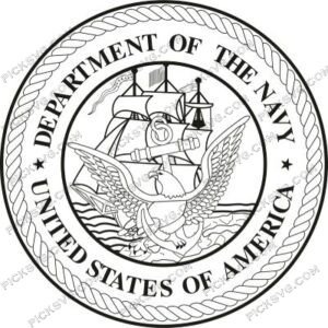 Department Of The Navy United States Black SVG - Miscellaneous SVG