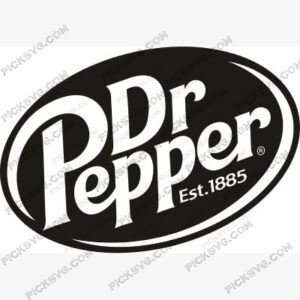 Dr Pepper Est 1885 Circle Black SVG, PDF, PNG, EPS, DXF