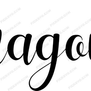 Dragons Mascot Hand Lettered SVG, PDF, PNG, EPS, DXF