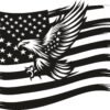 Eagle With American Flag Svg scaled