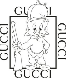 Elmer Fudd Gucci Black SVG, PDF, PNG, EPS, DXF