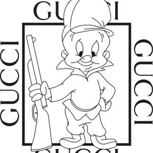 Elmer Fudd Gucci Black SVG, PDF, PNG, EPS, DXF