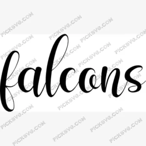 Falcons Mascot Hand Lettered SVG – Digital File