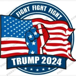 Fight Fight Fight Trump 2024 Flag SVG PickSVG