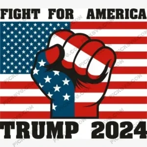 Fight For America Trump 2024 Hand SVG PickSVG