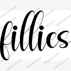 Fillies Mascot Hand Lettered SVG PickSVG