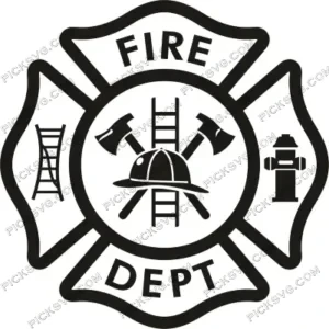 Fire Dept Maltese Cross SVG PickSVG