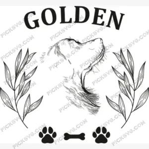 Golden Dog SVG PickSVG