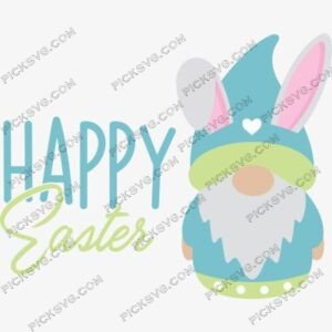 Happy Easter Gnome Cartoon Svg