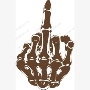 Default A Skeleton Hand With A Raised Middle Finger SVG