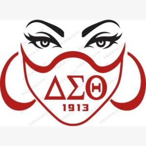 Delta Sigma Theta Masked Lady SVG